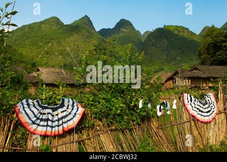 Cina. Provincia di Guizhou. Yao villaggio intorno Libo. Foto Stock