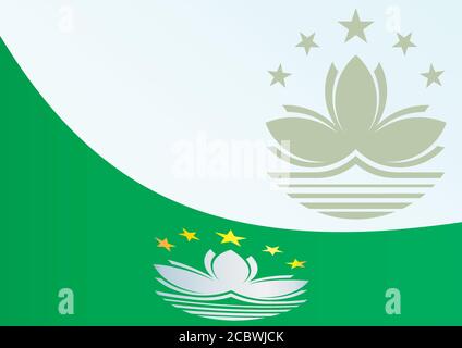 Bandiera di Macao, Regione amministrativa speciale della Repubblica popolare cinese Illustrazione Vettoriale