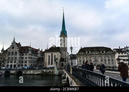 Fraumünster Foto Stock