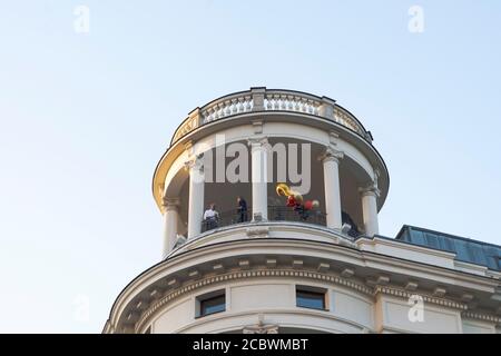 Warszawa, Polonia. 15 agosto 2020. Concerto in occasione del centenario della Battaglia di Varsavia. (Foto di Beata Siewicz/Pacific Press) Credit: Pacific Press Media Production Corp./Alamy Live News Foto Stock