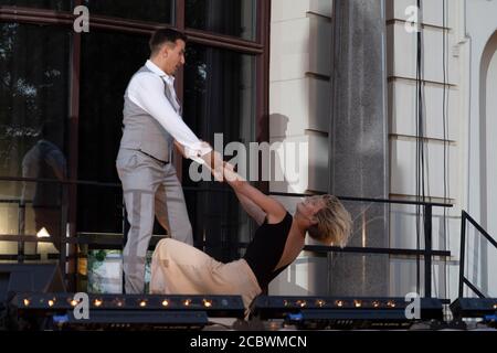 Warszawa, Polonia. 15 agosto 2020. Concerto in occasione del centenario della Battaglia di Varsavia. (Foto di Beata Siewicz/Pacific Press) Credit: Pacific Press Media Production Corp./Alamy Live News Foto Stock