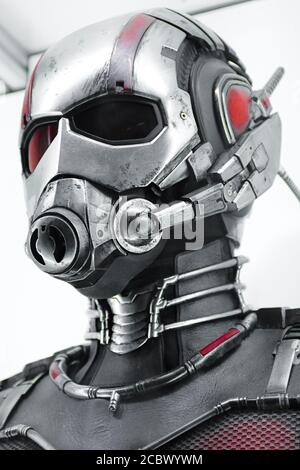 Costume di ANT Man all'esperienza di Avengers nel Treasure Island Hotel and Casino sulla Strip.Avengers di Las Vegas. Foto Stock