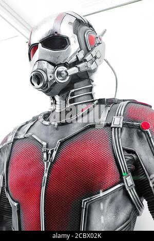 Costume di ANT Man all'esperienza di Avengers nel Treasure Island Hotel and Casino sulla Strip.Avengers di Las Vegas. Foto Stock