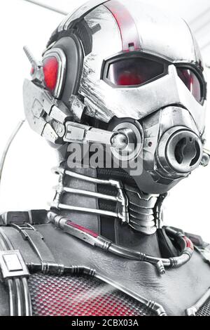 Costume di ANT Man all'esperienza di Avengers nel Treasure Island Hotel and Casino sulla Strip.Avengers di Las Vegas. Foto Stock