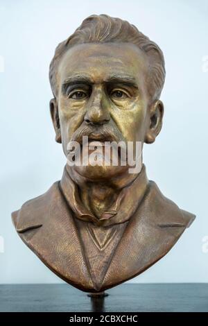 Busto di Salvador Brau y Asencio, Museo de los Proceres, Cabo Rojo, Porto Rico Foto Stock