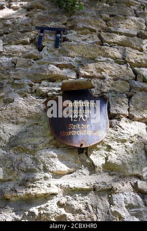 Tauberbischofsheim, Baden-Württemberg / Germania - 13 05 2019: Tauberbischofsheim una città con molte attrazioni Foto Stock