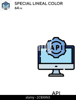 Icona vettore colore lineare speciale API. Icone API per il vostro progetto aziendale Illustrazione Vettoriale