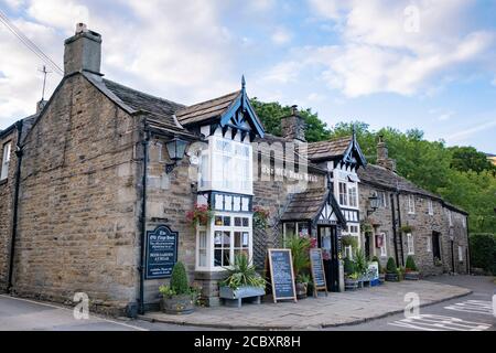 The Old Nags Head Public House, Edale nel Derbyshire Peak District, Inghilterra. Foto Stock