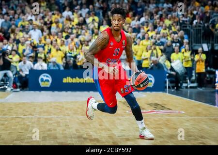 Berlino, Germania, 25 ottobre 2019: Sarà Clyburn di CSKA Mosca in azione durante la partita di basket Eurolega tra Alba Berlino e CSKA Mosca Foto Stock