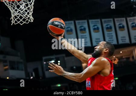 Berlino, Germania, 25 ottobre 2019: Il cestista Darrun Hilliard in azione durante la partita di basket Eurolega tra Alba Berlin e CSKA Foto Stock