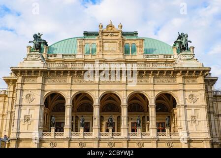 Teatro dell'Opera di Vienna, un teatro dell'opera a Vienna, in Austria Foto Stock