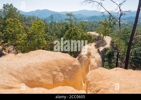 PAI, Thailandia - Pai Canyon (Kong LAN) a Pai, Provincia di Mae Hong Son, Thailandia. Foto Stock