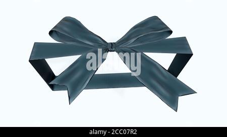 3d rendering Bow nero isolato su sfondo bianco Foto Stock