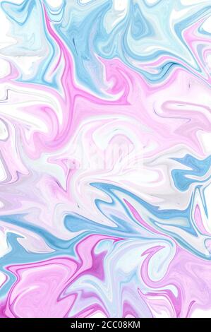 Tessuto di turbolenza del marmo, marmorizzazione, pastello, liquido colorato, vernice liquida. Foto Stock