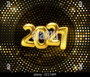 Natale e Felice anno nuovo 2021 Illustrazione Vettoriale