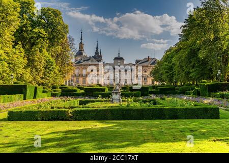 Palazzo reale di la Granja de San Ildefonso, Segovia, Castiglia e Leon, Spagna Foto Stock