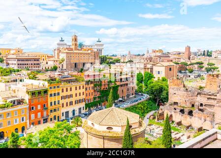 Foro Romano, Foro Romano Latino, cenre più importante dell'antica Roma, Italia. Foto Stock