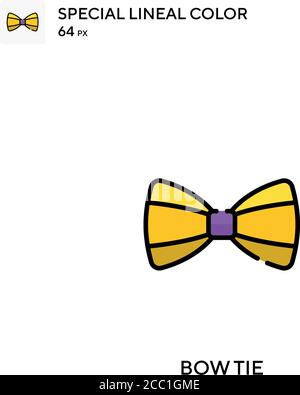 Bow Tie icona vettore colore lineare speciale. Icone di cravatta per il vostro progetto di affari Illustrazione Vettoriale