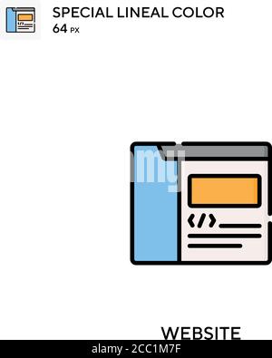 Sito Web icona vettore colore lineare speciale. Icone di Web site per il vostro progetto di affari Illustrazione Vettoriale