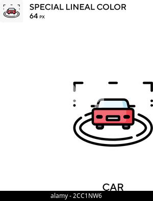 Icona vettore colore lineare speciale auto. Icone auto per il vostro progetto aziendale Illustrazione Vettoriale