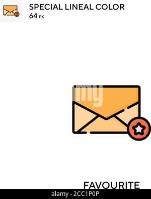 Icona vettore colore lineare speciale preferito. Icone preferite per il vostro progetto aziendale Illustrazione Vettoriale