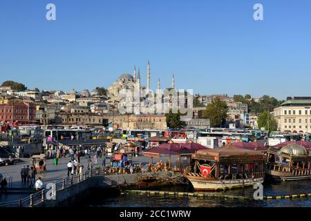 Turchia, Istanbul, vista della Moschea Suleymaniye Foto Stock