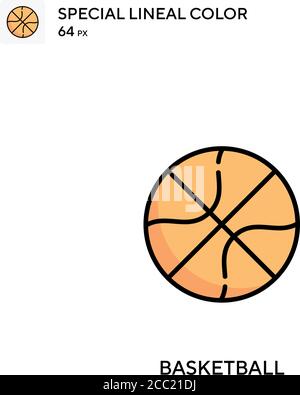Basket icona vettore colore lineare speciale. Icone di basket per il tuo progetto aziendale Illustrazione Vettoriale