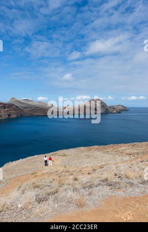 Il Portogallo, Madera, vista della penisola vulcanica di Ponta de Sao Lourenco Foto Stock