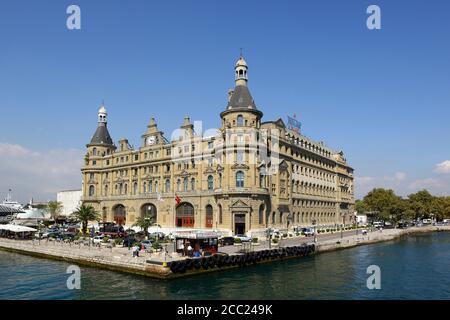 Turchia, Istanbul, vista di Haydarpasa stazione ferroviaria Foto Stock