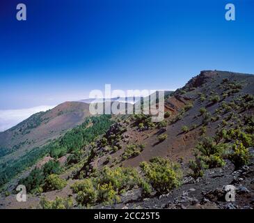 Spagna Isole Canarie El Hierro, la vista della montagna malpaso Foto Stock