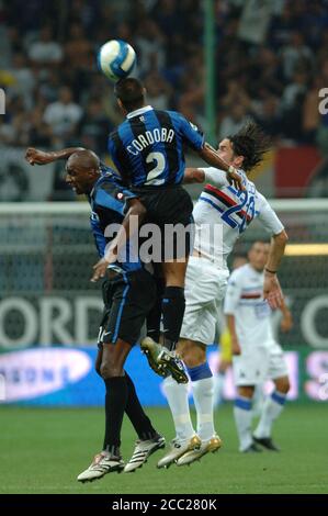 Milano Italia, 16 settembre 2006, 'G.MEAZZA SAN SIRO' Stadium, Serious Football Championship A 2006/2007, FC Inter - UC Sampdoria : Ivan Cordoba in azione durante la partita Foto Stock