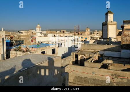 Marocco Essaouira, vista città vecchia Foto Stock