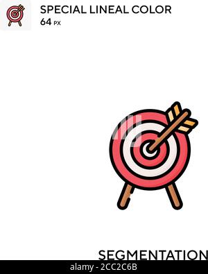 Segmentazione icona vettore colore lineare speciale. Icone di segmentazione per il progetto aziendale Illustrazione Vettoriale