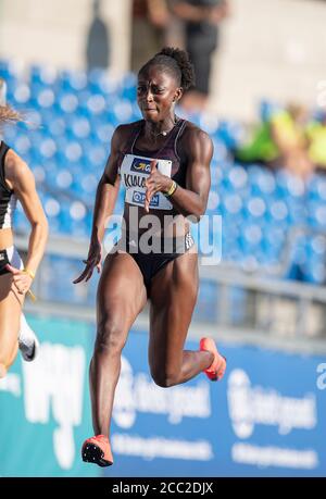 Lisa Marie KWAYIE (Neukoellner SF) Action, Preliminary run femminile di 100m, su 08.08.2020 campionati tedeschi di atletica 2020, dal 08.08. - 09.08.2020 a Braunschweig/Germania. Â | utilizzo in tutto il mondo Foto Stock