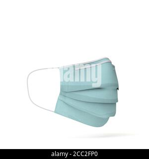 Maschera medica chirurgica protettiva. Rendering 3D Foto Stock