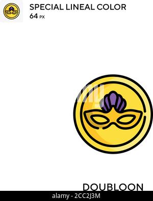 Icona vettoriale a doppio colore lineare speciale. Icone Doubloon per il vostro progetto di affari Illustrazione Vettoriale