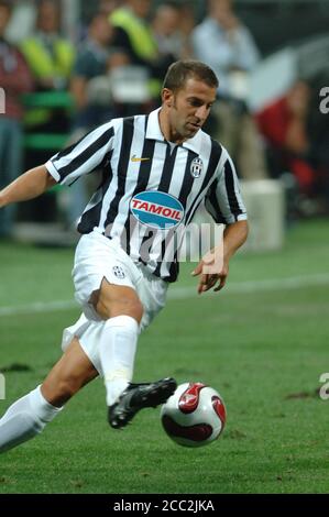 Milano Italia, 31 agosto 2006, Stadio 'San Siro', Trofeo TIM (Tim Trophy) 2006, FC Inter - AC Milan - FC Juventus : Alessandro del Piero in azione durante la partita Foto Stock