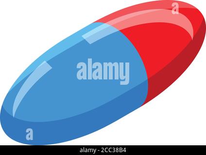 Icona della capsula di gluttonia, stile isometrico Illustrazione Vettoriale