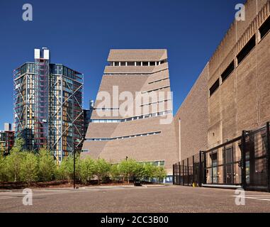 Tate moderno edificio Blavatnik esterno e NEO Bankside, Londra, Regno Unito. Foto Stock