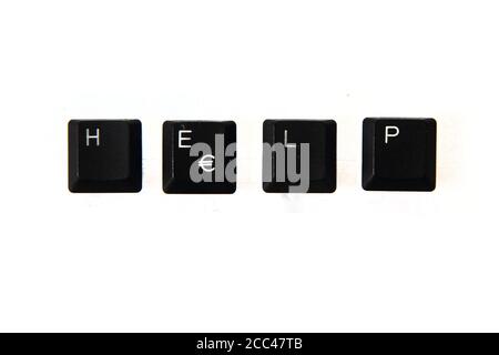 guida - parola dai tasti della tastiera isolati sul bianco sfondo Foto Stock
