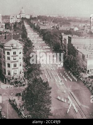 KKK Washington Parade del 1926. Foto Stock