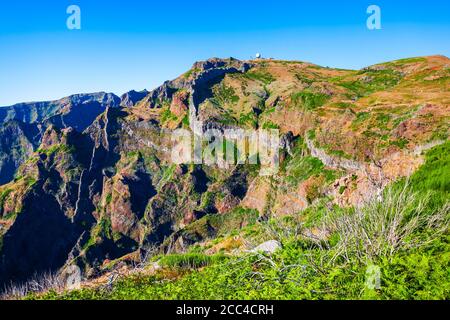 Pico do Arieiro è la terza vetta più alta dell'isola di Madeira in Portogallo Foto Stock