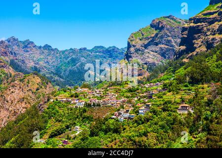 Curral das Freiras o Valle del villaggio delle monache a Madeira, Portogallo Foto Stock