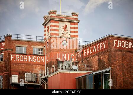 A conduzione familiare, birreria regionale, fondata nel 1849 F Robinson Brewery Lower Hillgate, Stockport Foto Stock