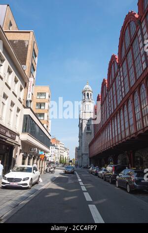 Anversa, Belgio, 16 agosto 2020, lato della stazione centrale e dello zoo di Anversa Foto Stock