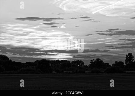 Tramonto a Linden Limmer Hannover Germania Foto Stock