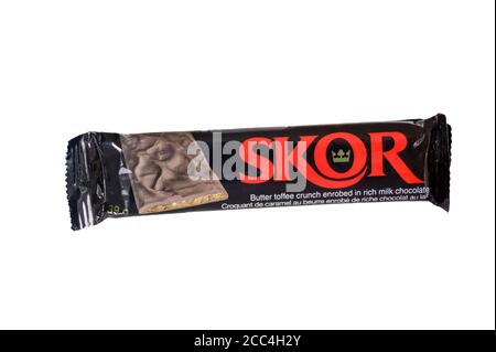 Una barretta di cioccolato Skor prodotta da Hershey. Foto Stock