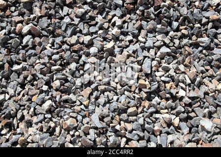 Sfondo di pietre di ciottoli di roccia usate per il paesaggio e sentieri in giardini stock foto Foto Stock