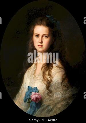 Winterhalter Franz Xavier - la Granduchessa Maria Alexandrovna figlia di Alexander II - Scuola tedesca - 19 ° secolo Foto Stock