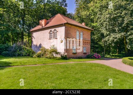 Castello di Oporow, nel centro della Polonia. Foto Stock